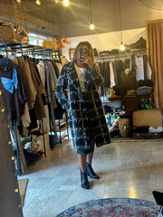 Cappotto Lungo Donna in lana cotta scozzese