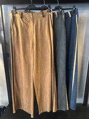 Pantalone Donna con Banda in Alcantara