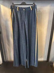 Pantalone Donna con Banda in Alcantara