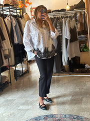 Camicia Donna con Pizzo e Ricamo