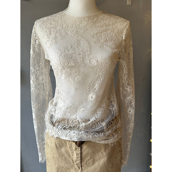 T-shirt in pizzo