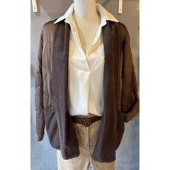 Giacca in Raso di Viscosa Imbottita