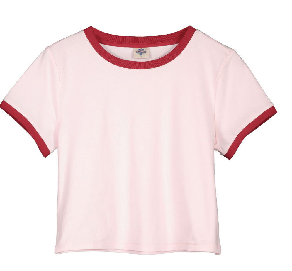 T-shirt con profili a contrasto