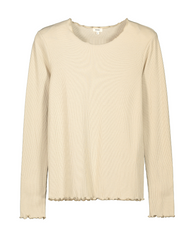 T-shirt manica lunga in costina