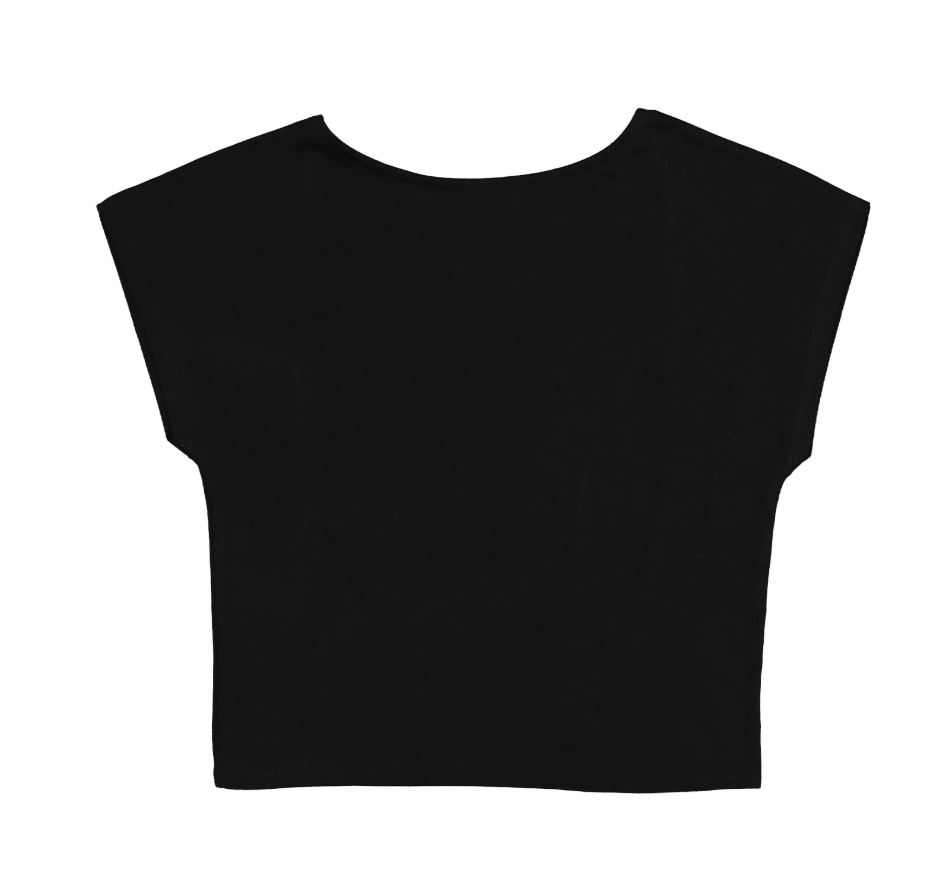 T-shirt corta con retro profondo