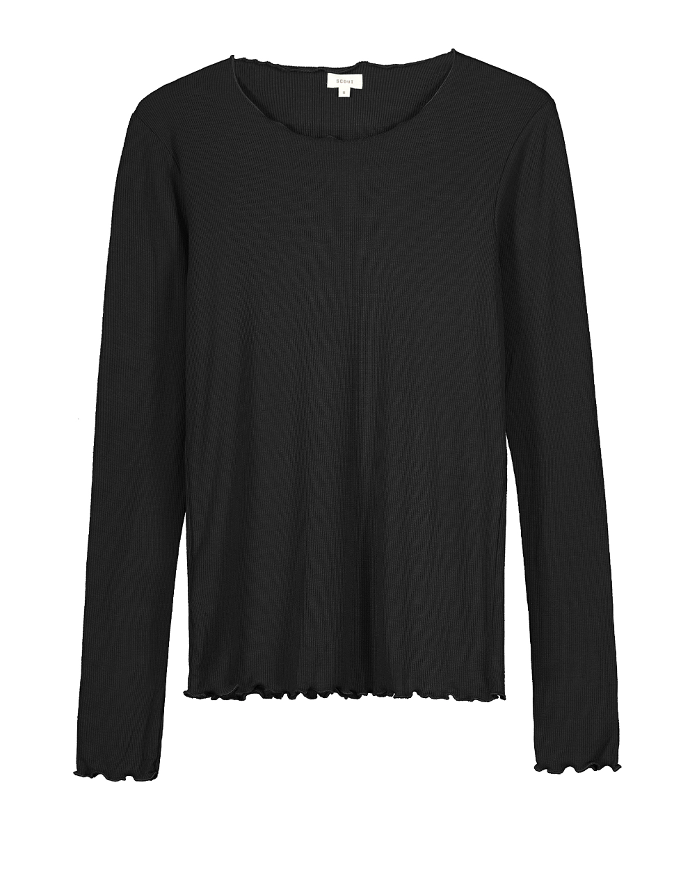 T-shirt Donna a manica lunga a costina