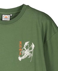 T-shirt Uomo girocollo stampa retro pesci Japan