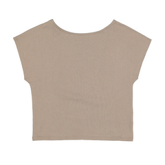 T-shirt corta con retro profondo