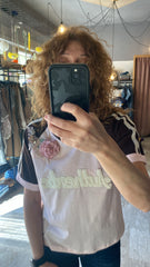 T-shirt bicolore con applicazioni