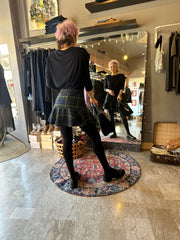 Gonna Corta Scozzese Blu/Verde