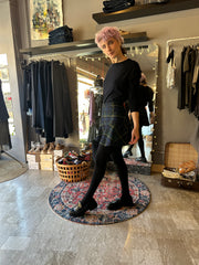 Gonna Corta Scozzese Blu/Verde