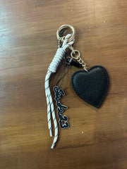 Portachiavi in pelle e corda