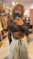 Pantalone Largo Donna Tessuto Glitter