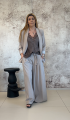 Pantalone Donna Wide leg con cintura