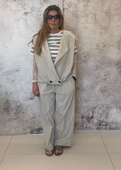 Pantalone con doppio fascione