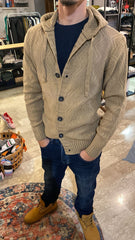Cardigan Uomo con cappuccio