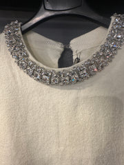 Maglia Donna con strass nel collo