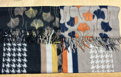 Sciarpa maxi Pied de Poul e Righe