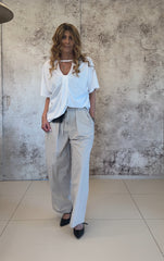T-shirt Over con fiocco sul dietro