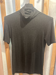 T-shirt Collo alto Donna Manica Corta in Viscosa