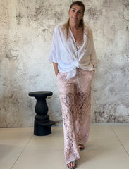 Pantalone Donna con pizzo davanti