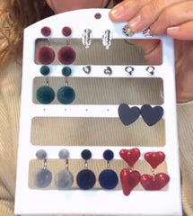 Orecchini a doppia sfera in Velluto