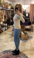 Maglia Donna Basica Collo Alto slim