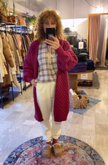 Cardigan Donna in Maglia con Trecce