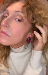 Orecchini a doppia sfera in Velluto