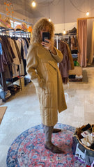 Cappotto Lungo Donna in Panno e Nylon