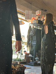 Abito lungo in Full Paiellettes