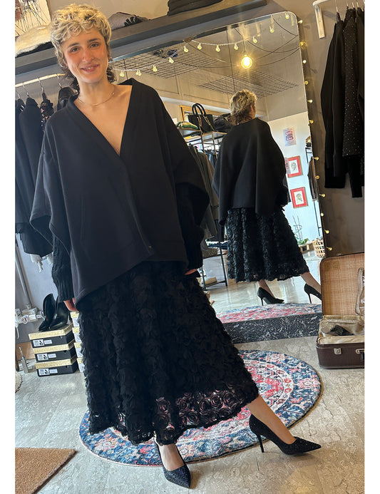 Gonna con rose in tulle