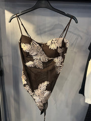 Body Con bretella in Tulle Ricamato