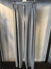 Pantalone Donna con Pieghe Gessato