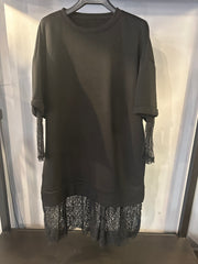Abito in Felpa con Pizzo