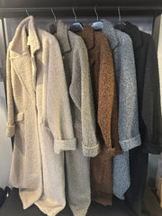 Cappotto Doppiopetto  Donna lungo in Lana Cotta