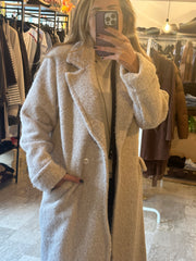 Cappotto Doppiopetto  Donna lungo in Lana Cotta