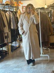 Cappotto Doppiopetto  Donna lungo in Lana Cotta