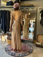 Abito lungo in Full Paiellettes