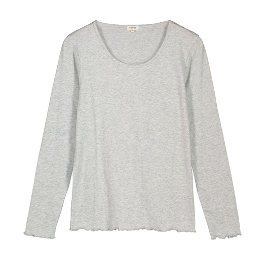 T-shirt manica lunga collo a madonna