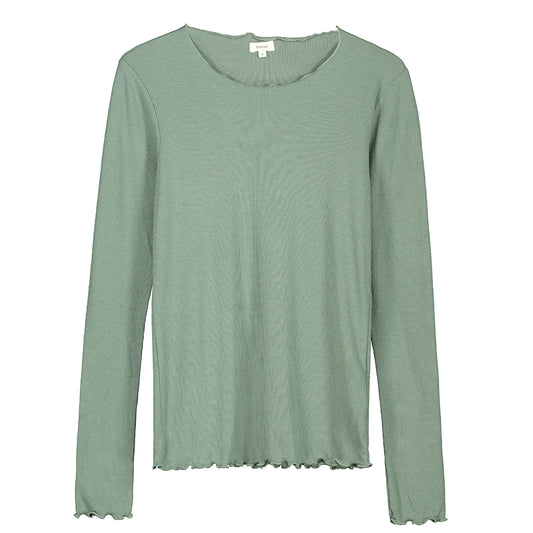 T-shirt manica lunga in costina